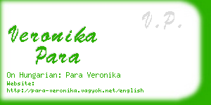 veronika para business card